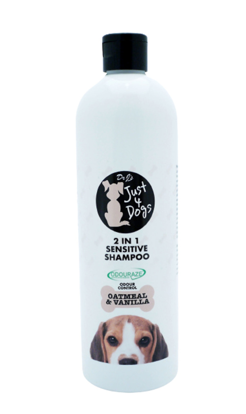 Just 4 Dogs Sensitive Oatmeal & Vanilla 2in1 shampoo and conditioner for dogs 500ml