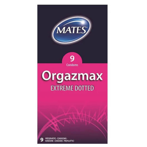 Mates Orgazmax Extreme Dotted Condoms 9 Pack