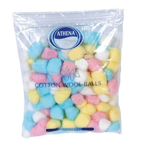 Ahtena Cotton Wool Balls Mix Colour 100 ball