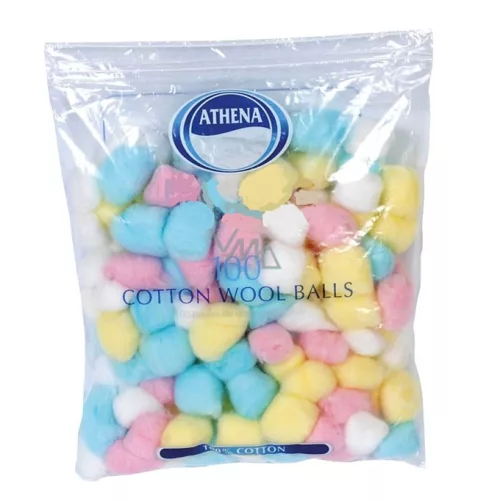 Ahtena Cotton Wool Balls Mix Colour 100 ball