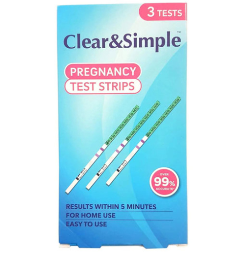 Clear & Simple Pregnancy Test Strips - 3 Strips