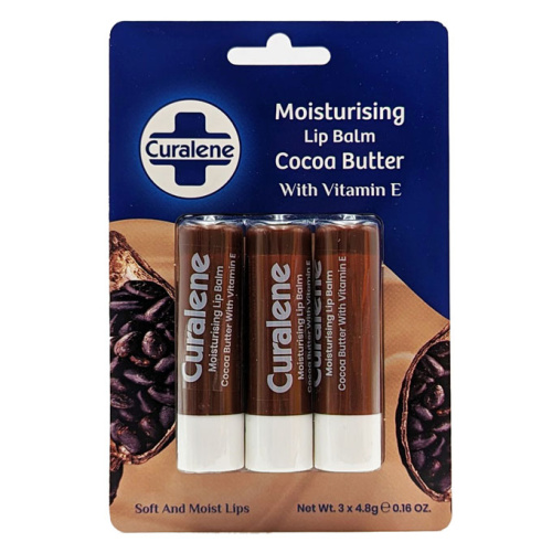 Curalene Moisturising Lip Balm Cocoa Butter & Vitamin E-3 X 4.8g