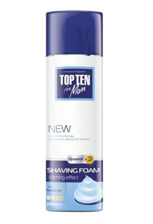 TOP TEN  Shaving Foam White Dynamic 250ml