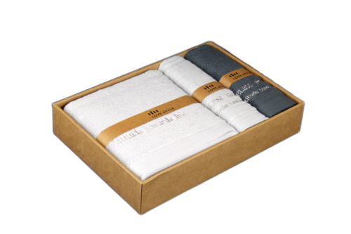 LOVE STYLE Gift set of towels in a box 70x130cm 1 pc., 35x70 2 pcs.