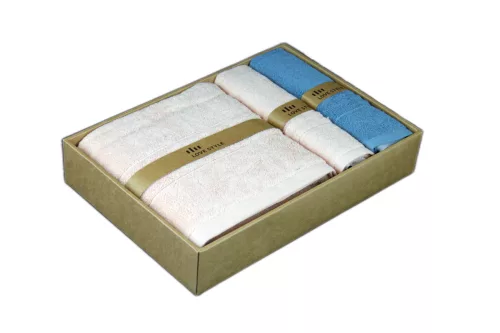 LOVE STYLE Gift set of towels in a box 70x130cm 1 pc., 35x70cm 2 pcs.