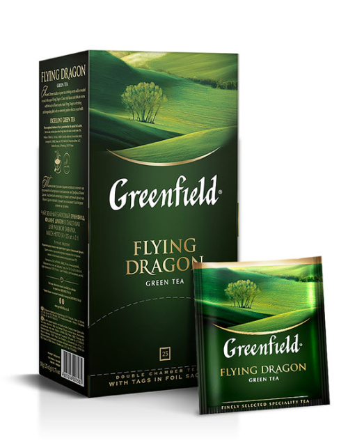 Greenfield tee 25ps green Flying Dragon