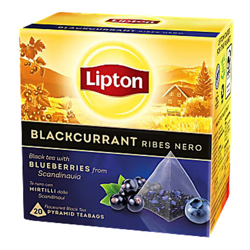 Lipton Pyramid tea Blackcurrant black tea 20ps
