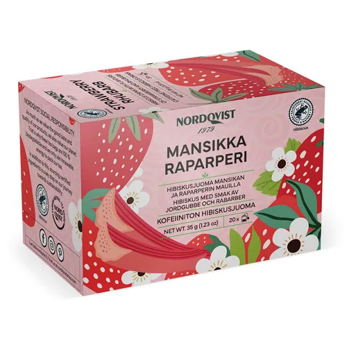 Nordqvist strawberry-rhubarb 20x1,75g