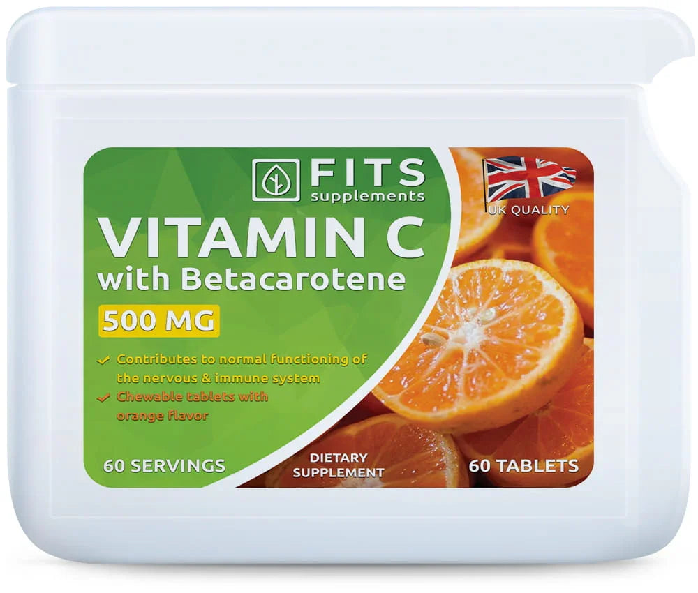 Vitamin C 500mg Orange with Betacarotene chewable tablets