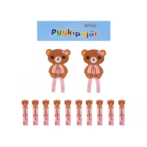 Atma Clothespin teddy, pinkki