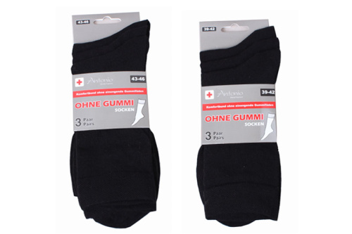 Men socks 3 pairs, black