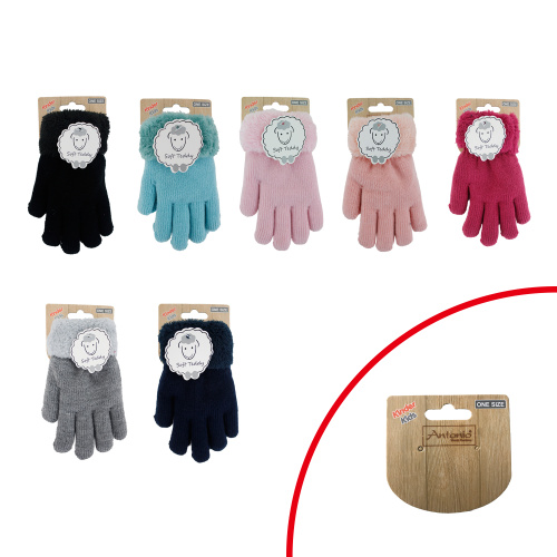 Kid's teddy finger gloves