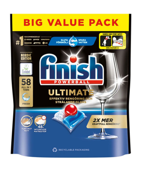 Finish Ultimate All-In-One dishwasher tablet 58 tab