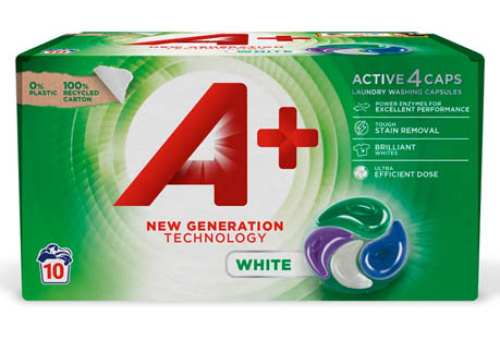 A+ Active4 Caps laundry detergent capsules White 10pcs