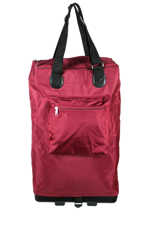 Shopping bag hard base, red 1 pc