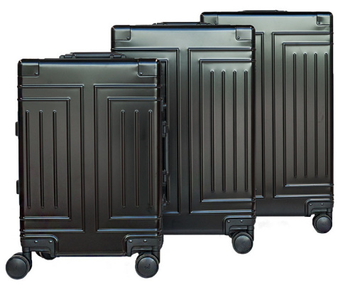 Alezar Lux Aluminium Travel Bag Black 24