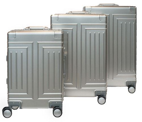 Alezar Lux Aluminium Travel Bag Silver 24