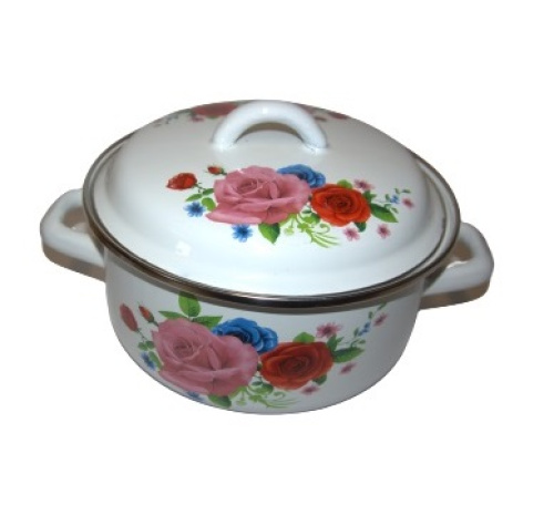 Enamel Pot White 18.5 cm