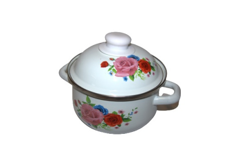 Enamel Pot White 16.5 cm
