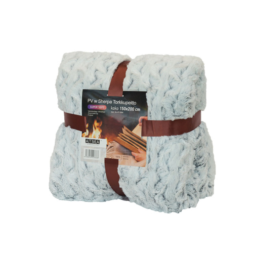 Sherpa Blanket 150 * 200 cm, white / gray