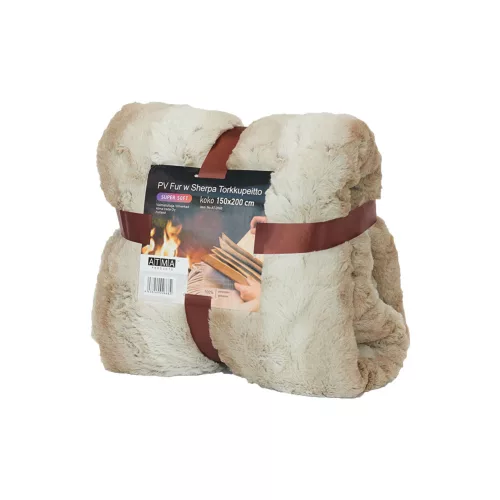 Sherpa Blanket 150 * 200 cm, brown / white