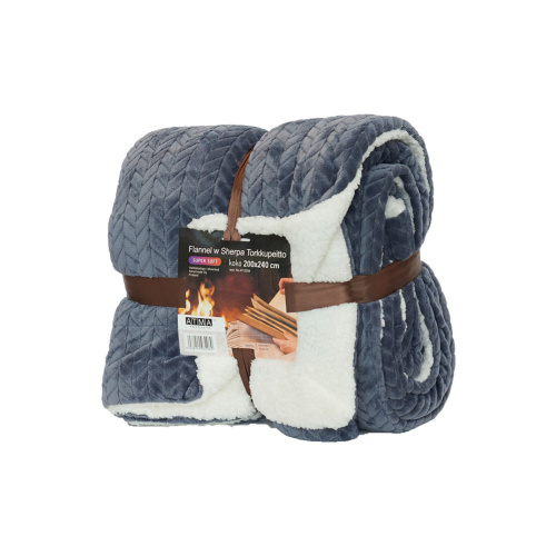 Sherpa Blanket 200 * 240 cm, grey