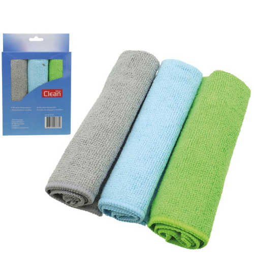 Microfiber cloths CLEAN 3 pcs 32x32cm