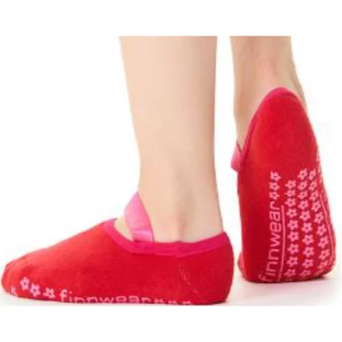 Finnwear Anti-Skid socks red, size 31-33