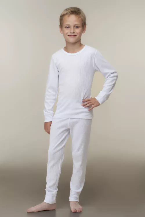 TF Interlock boys set - White 146/152