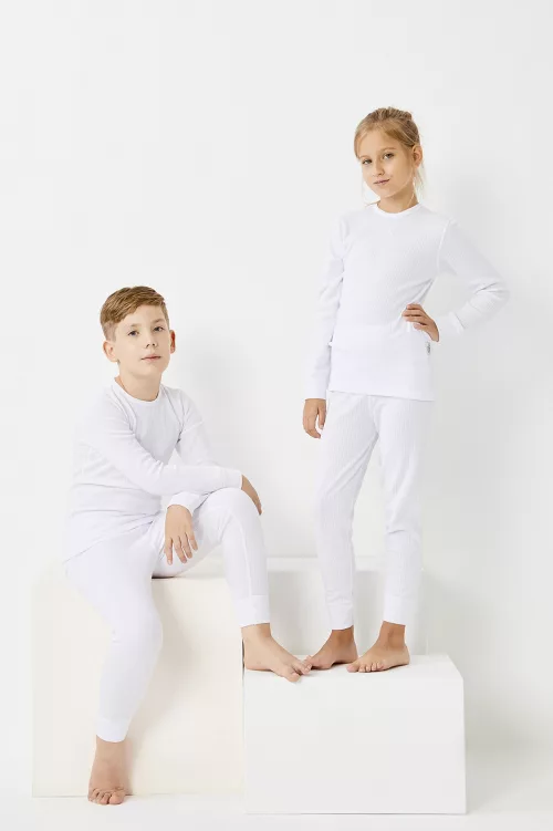 TF Interlock boys set - White 146/152