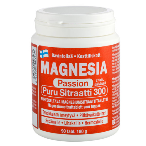 Magnesia Passion Puru Sitraatti 90 tabl - 180g
