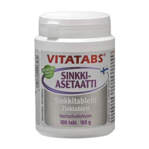 Vitatabs Zinc acetate 100pills /160g