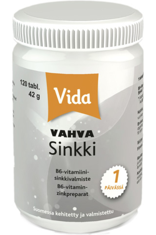 Vida Zinc Strong + B6, 120pills