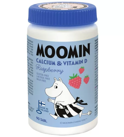 Moomin Calcium & Vitamin D raspberry chewable tablet 90tabl food supplement