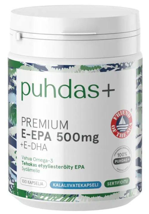 Puhdas+ Premium E-EPA 500 mg + E-DHA