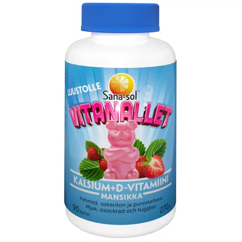 Sana-sol Vitanallet Kalsium+D-vita 90kpl