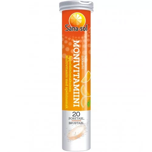 Sana-sol instant multivitamin Orange flavour 20 pcs.