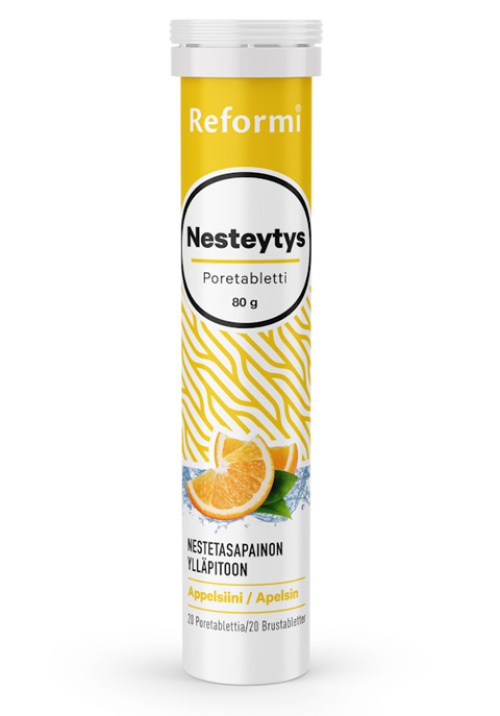 Reform hydration effervescent tablet mg+C+B+niacin orange 20tabl