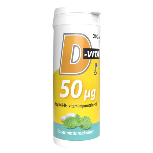 D-Vita 50µg Spearmint 200 tabl