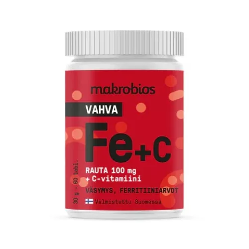 Macrobios Strong Iron 100Mg + C Vitamin 60 Tablets 30G
