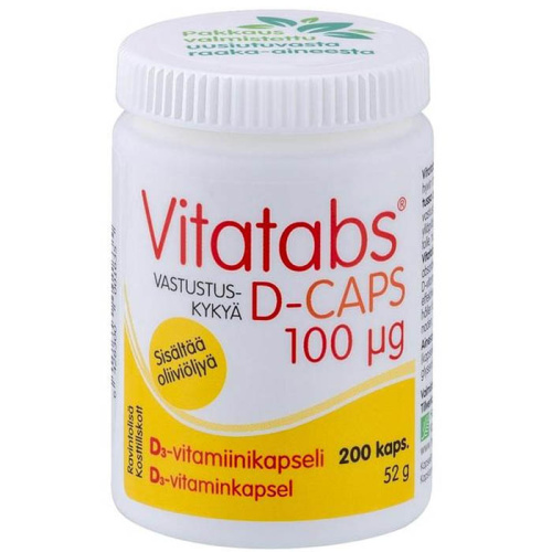Vitatabs D-Caps +D3 100µg 200 caps