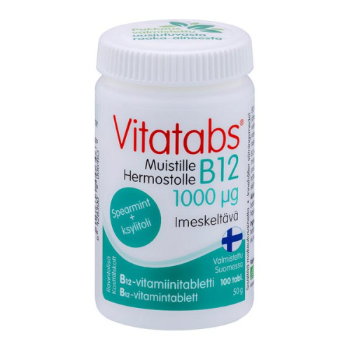 Vitatabs B12 Spearmint 1000mkg