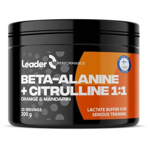 Leader Performance Beta-alanine + citrulline 1:1 amino acid powder orange and tangerine flavor 200 g