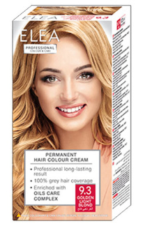 Elea 9.3 golden light blond hair color