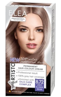 ELEA Artisto Light Blonde Beige Hair color 8.72 - 123ml