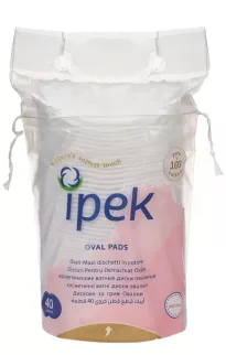 IPEK Large Oval Cotton Pads 40Pcs