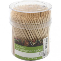 Tooth Picks 500 pcs in Transparent Case 7x5cm