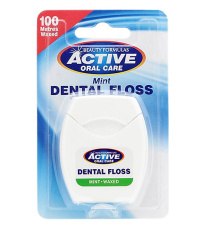 ACTIVE Dental floss Mint wax cap 100m