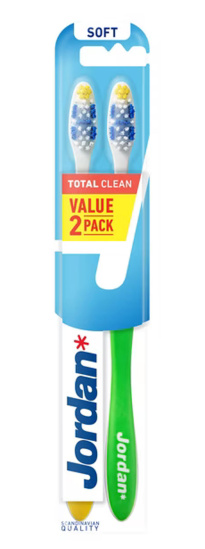 Jordan Total Clean Soft Toothbrush 2 pcs