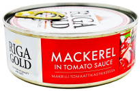 Riga Gold Mackerel in tomato sauce 240g / 144g
